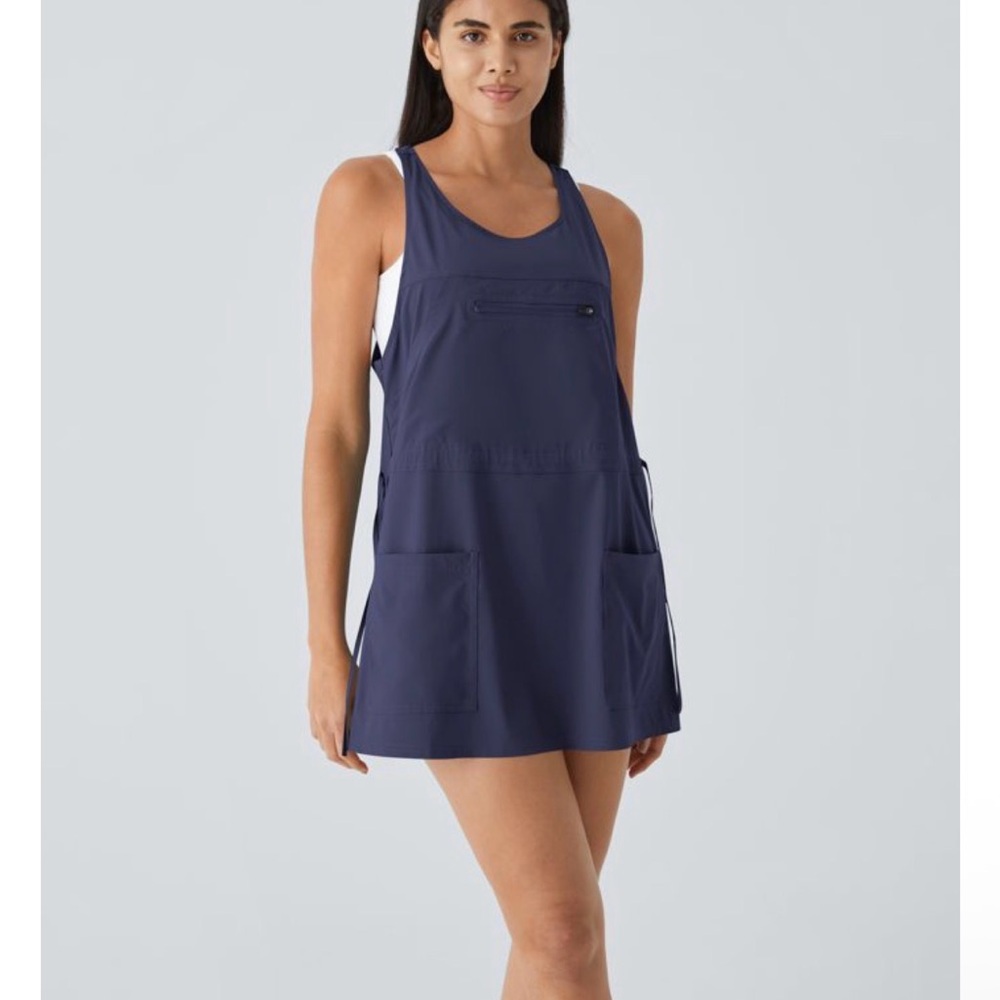Breezeful Pockets Drawstring 2-Piece Quick Dry Mini Hiking Active Dress